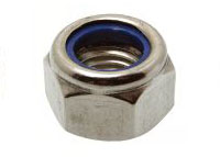 Agrandir Ecrous polystop héxagonaux indésserables avec bague mylon