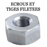 écrous et tiges filetées